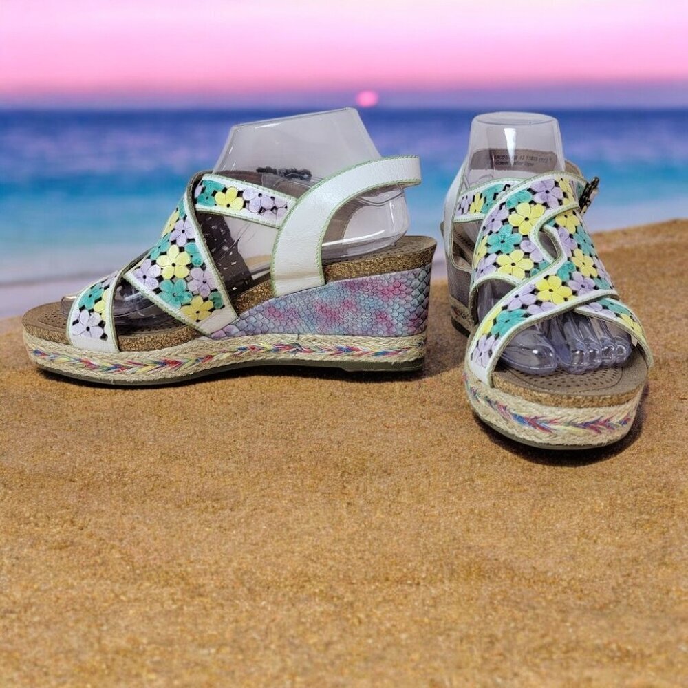 L’artiste Lolarose Floral Platform Slingback Sandals - EU 41 / US size 9.5